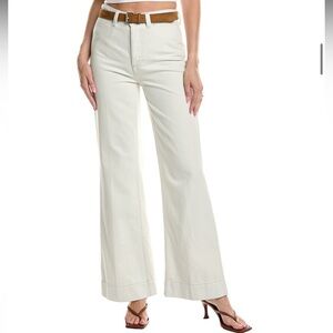 Free People Cerine Ecru Relaxed Bootcut Jean